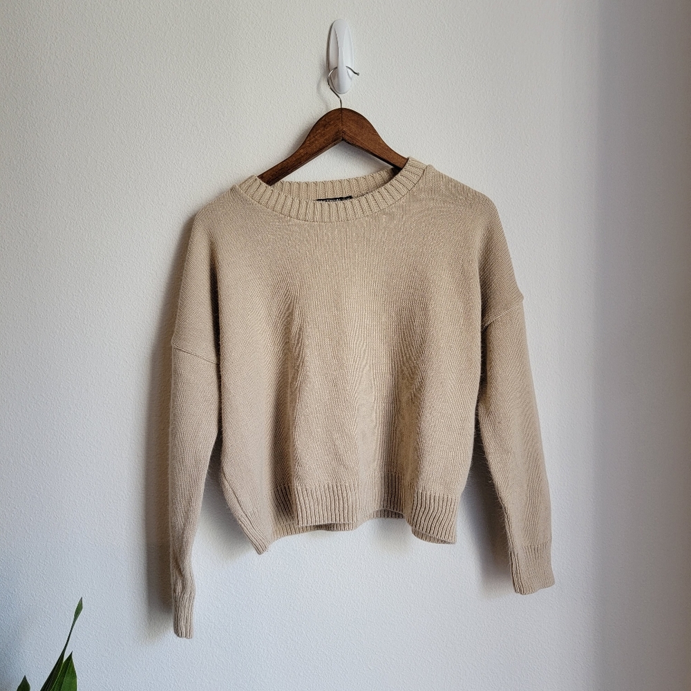 Nasty gal Knit Sweater Beige
